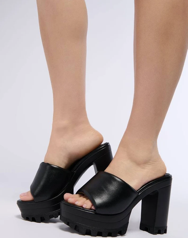shoes Akira Azalea Wang Cool Cat Chunky Slip On Platform Sandal AKIRA $39.9