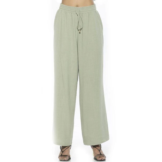 pants Alexia Admor Women's Xila Drawstring Relaxed Linen Wide-Leg Pants Kohl's $63.24