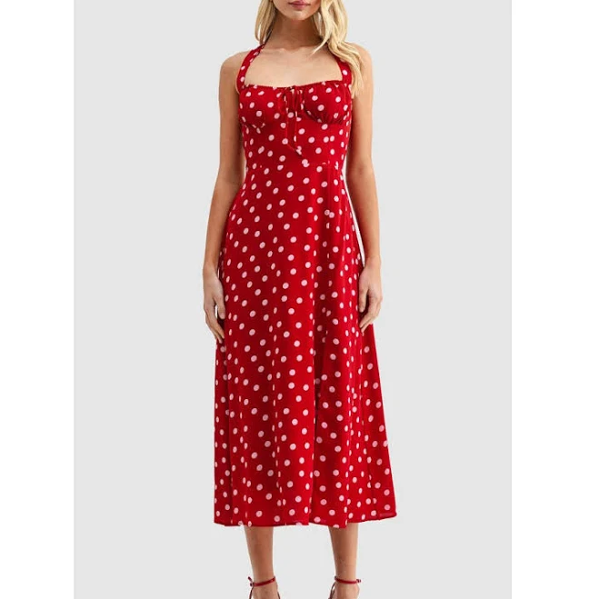 dress All in Favor Women's Halter Midi Dress Nordstrom $69