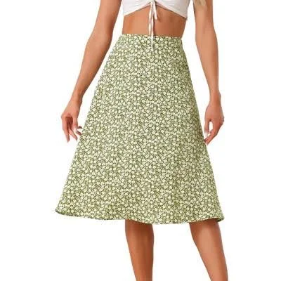 skirt Allegra K Women's Chiffon Summer Vintage Floral Print A-Line Midi Skirts Target $28.49