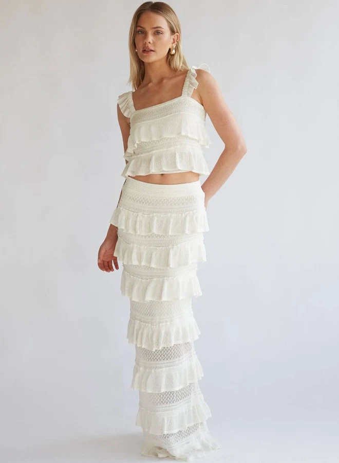 matching set American Threads Colette Crochet Top and Maxi Skirt Set American Threads $168
