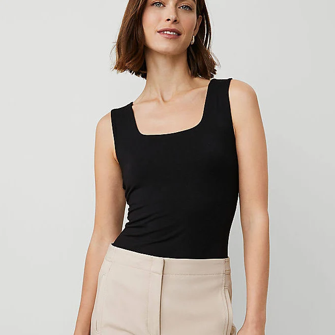top Ann Taylor Women's Square Neck Tank Top Ann Taylor $31.15