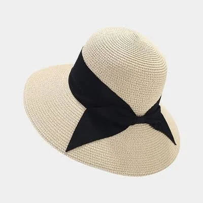 accessory Anna-Kaci Women's Wide Brim Straw Sun Hat with Ribbon Bow Target $20.99