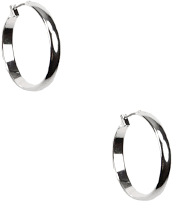 accessory Anne Klein Classics Silvertone Large Oval Hoop Earrings Anne Klein $20