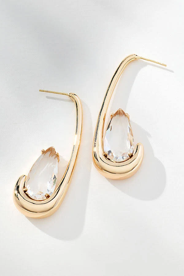accessory Anthropologie Oblong Crystal Drop Earrings Anthropologie $29.95