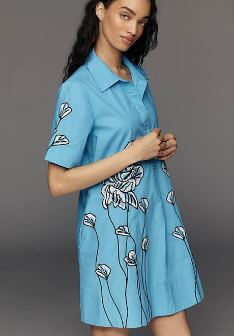 dress Anthropologie Pollie Short-Sleeve Swing Tunic Mini Dress Anthropologie $188