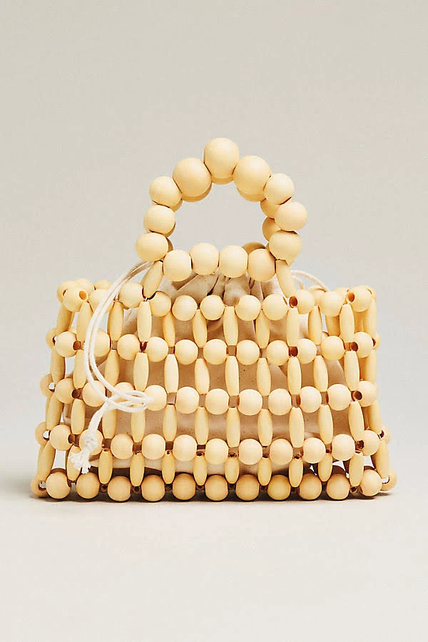 bag Anthropologie Wood Bead Top-Handle Mini Satchel Anthropologie $78