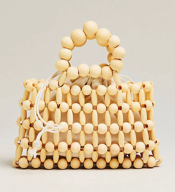 bag Anthropologie Wood Bead Top-Handle Mini Satchel Anthropologie $78