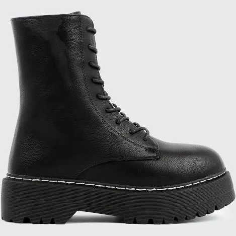 shoes Ardene Women's Chunky Sole Combat Boots Ardene $16.47