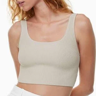 top Aritzia Tops Aritzia Babaton Sculpt Knit Cropped Squareneck Tank Aritzia $16.99