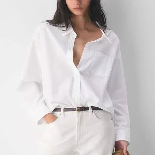 oversized shirt Aritzia Wilfred Women's Reminisce Relaxed Poplin Shirt Aritzia $98