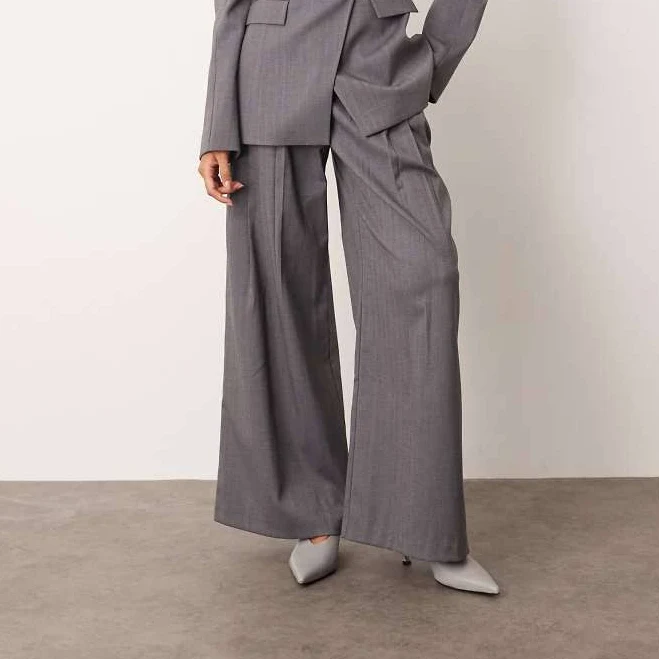 pants ARRANGE tailored wide leg pants with pleats in slate ASOS $149