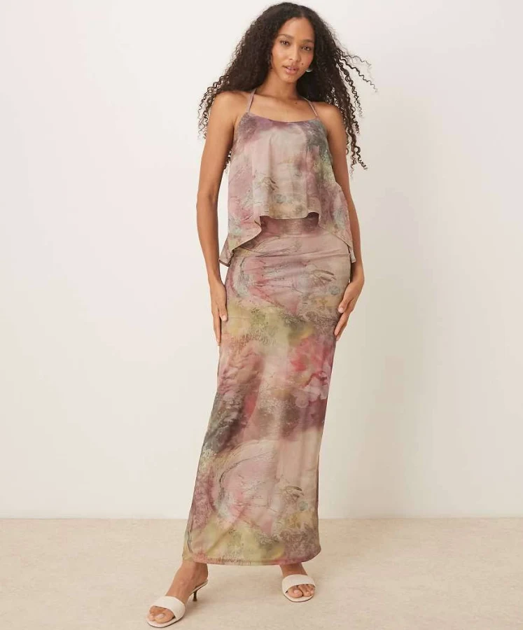 maxi skirt ASOS Abstract Print Maxi Skirt ASOS $26.39