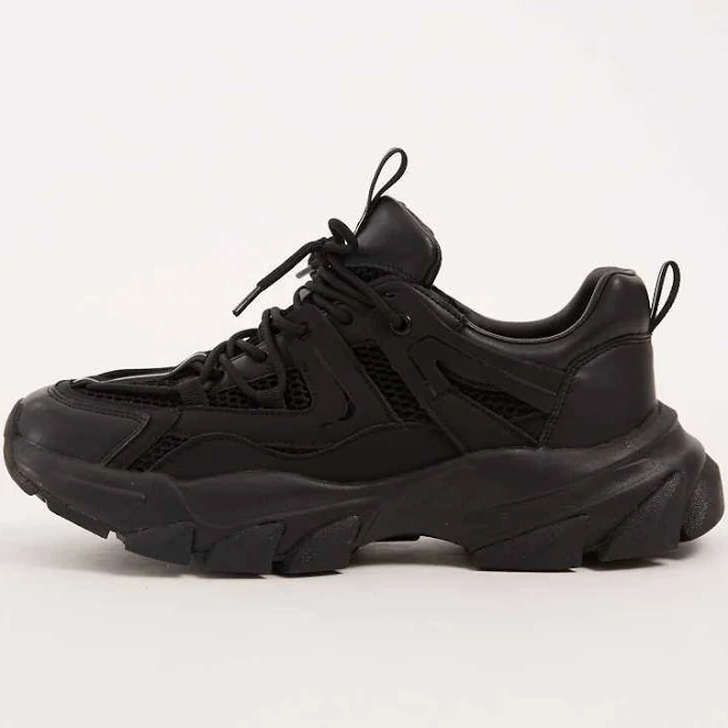 shoes ASOS DESIGN chunky sole sneakers in black ASOS $72.24