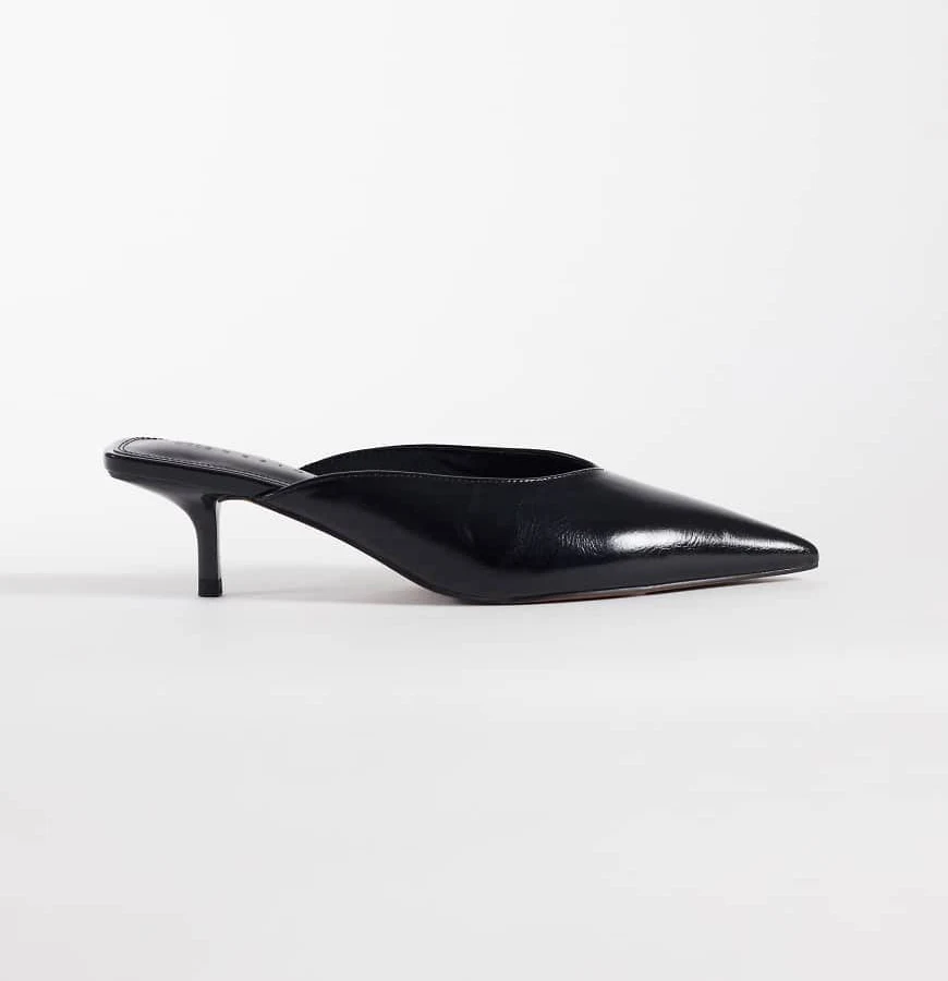 shoes ASOS Design Surprise Pointed Kitten Heeled Mules ASOS $49.99