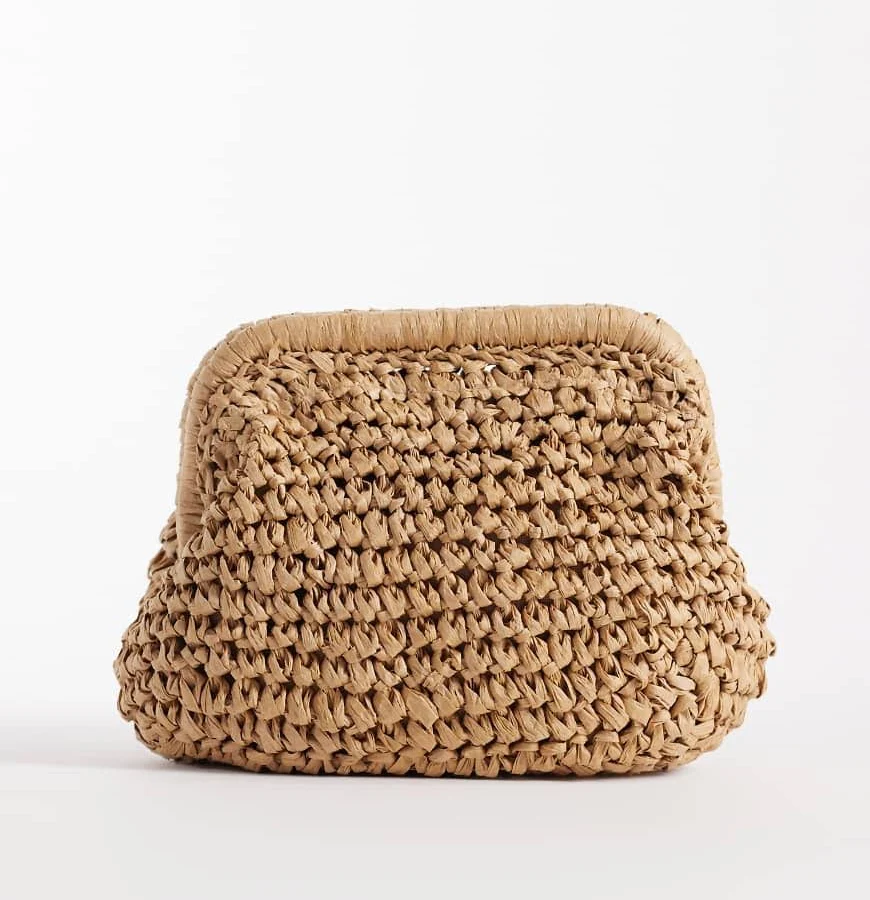 bag ASOS Hand Crochet Straw Clutch Purse with Detachable Crossbody Strap ASOS $39.99