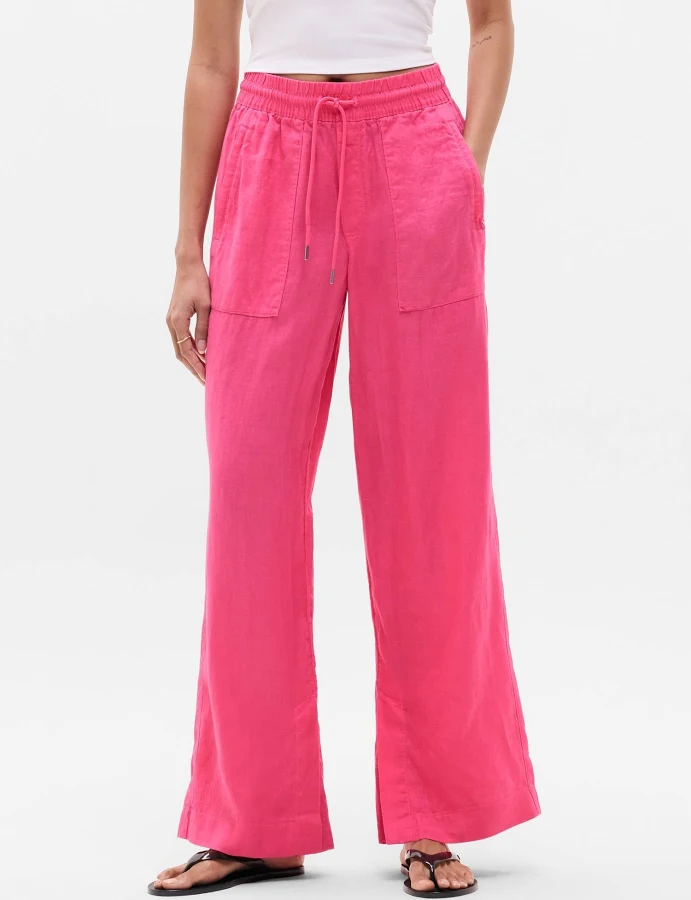 pants Athleta Women's Retreat Linen High Rise Wide Leg Pants Athleta $66.5