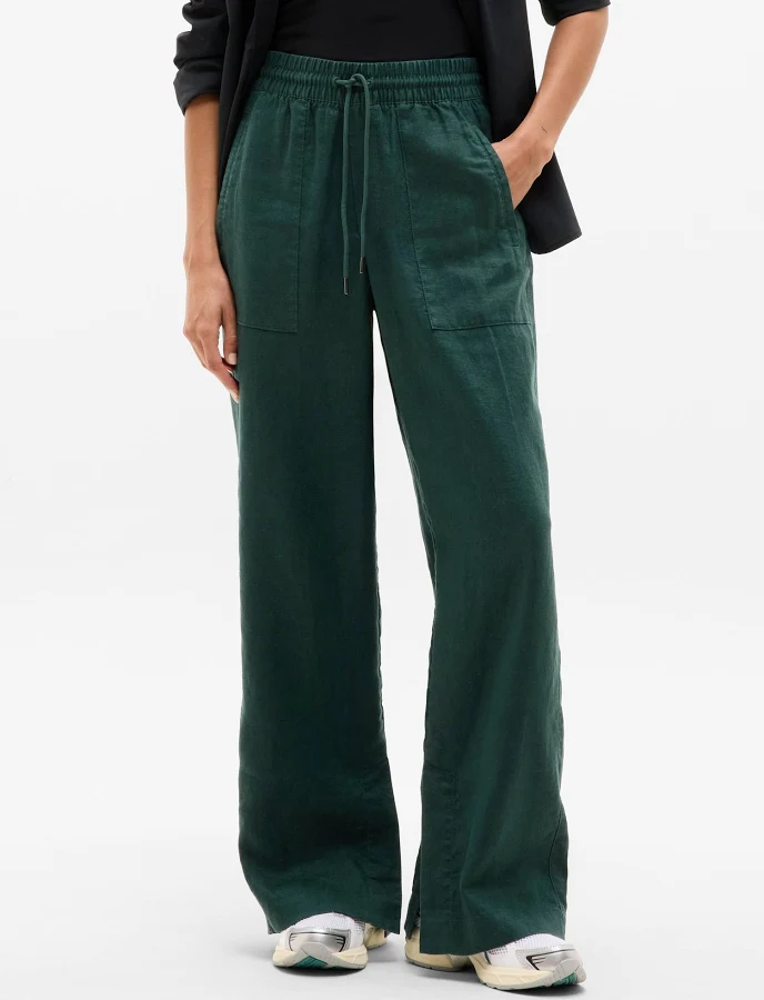 pants Athleta Women's Retreat Linen High Rise Wide Leg Pants Athleta $89