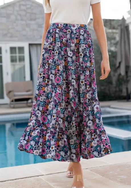 skirt Baltic Born Reilly Flower Maxi Skirt Baltic Born $54