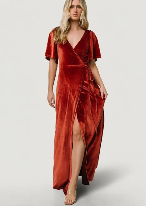 dress Baltic Born Women's Meghan Velvet Wrap Maxi Dress Baltic Born $113