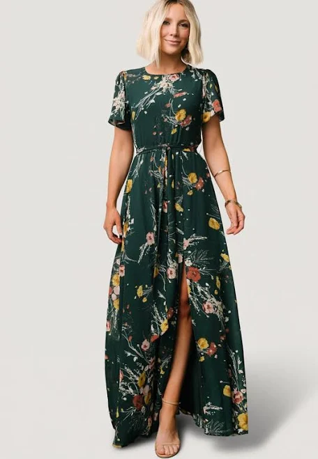 dress Baltic Born Women's Naomi Floral Short Sleeve Maxi Dress Baltic Born $56