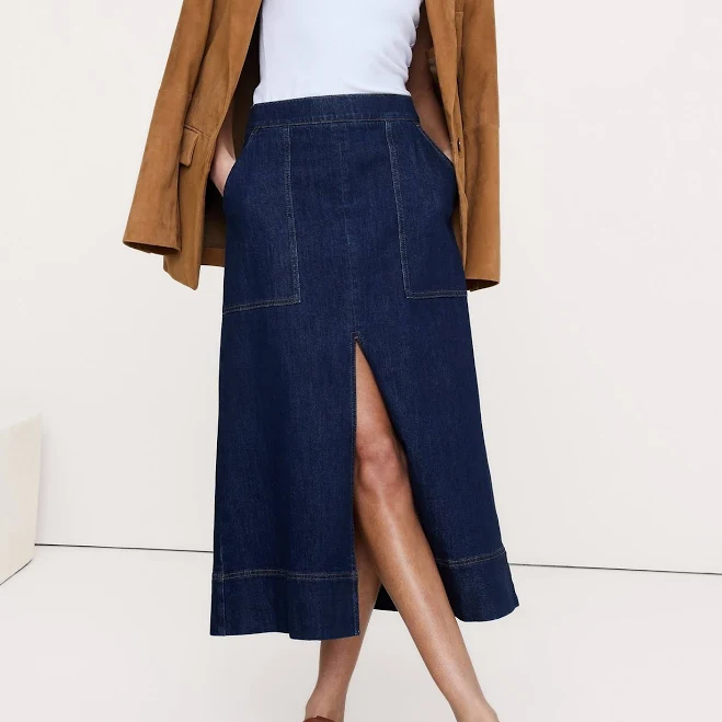 skirt Banana Republic Women's Denim Midi Skirt Banana Republic $70