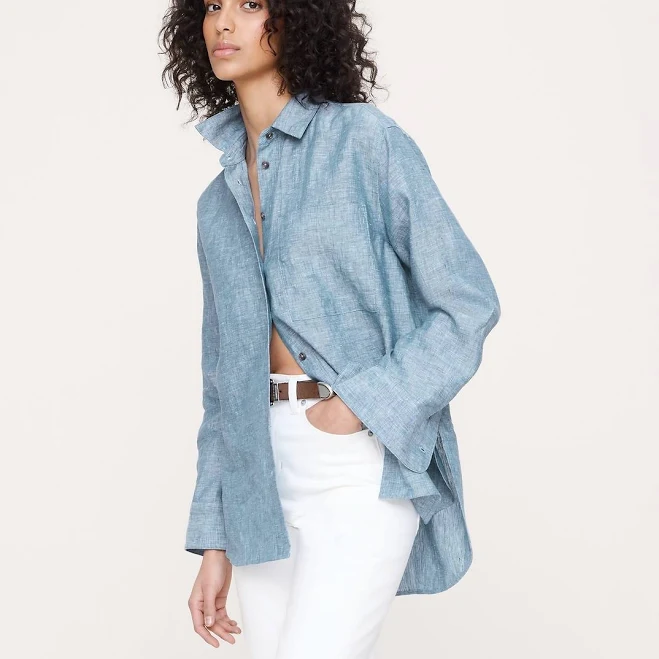 outerwear Banana Republic Women's Oversized Linen Shirt Banana Republic $98