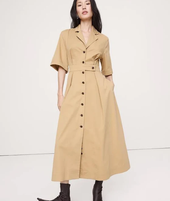 dress Banana Republic Women's Stretch-Poplin Shirtdress Banana Republic $198