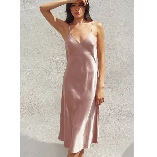 dress Bias Cut Satin Slip Dress Wallflower Santa Cruz $54
