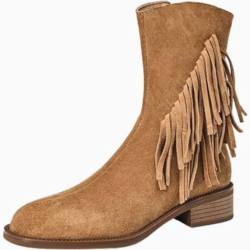 shoes Bohemian Fringe Cowgirl Ankle Boots Wild Jolie $165