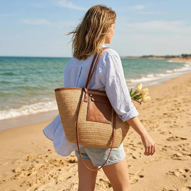 bag Boho Chic Straw Tote Bag Etsy - Seller $67.69