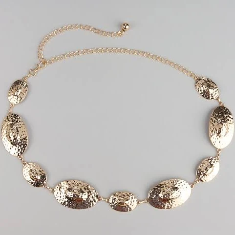 accessory Bold Shine Etched Concho Chain Belt Windsor $16.9