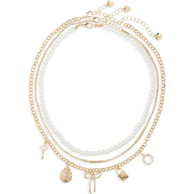 accessory BP. Layered Charm Necklace in Gold Multi at Nordstrom Nordstrom $9.75