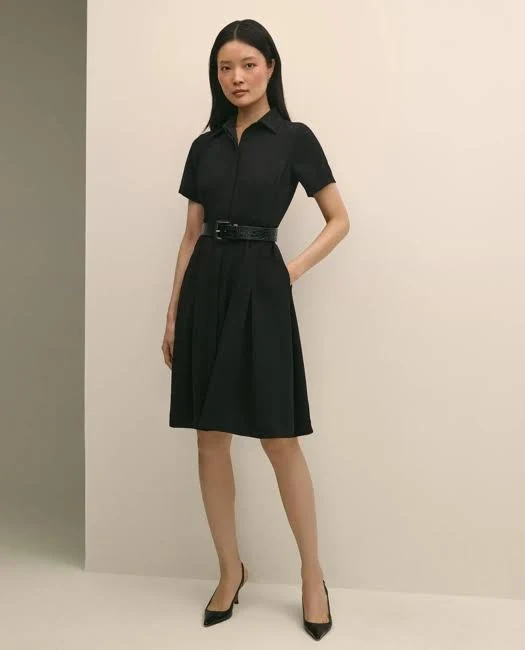 shirt dress Brooks Brothers Women's Crepe Pleated Shirt Dress Brooks Brothers $139.99