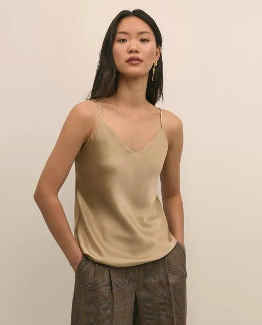 top Brooks Brothers Women's Washable Silk Charmeuse V-Neck Camisole Brooks Brothers $103.5