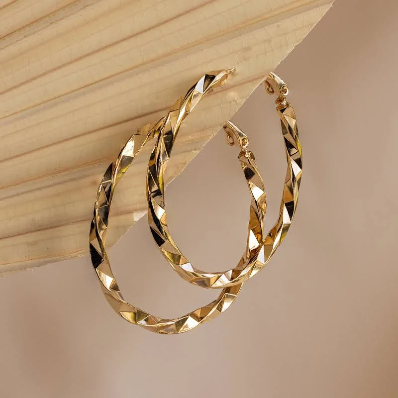 accessory Caitlyn Minimalist 18K Gold Twisted Hoop Earrings Caitlyn Minimalist $33