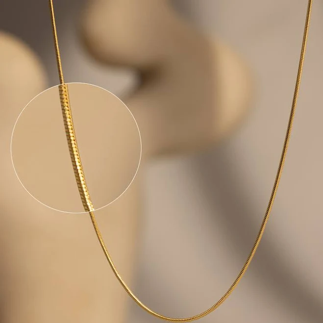 accessory Caitlyn Minimalist Alice Thin Snake Chain Necklace Caitlyn Minimalist $27
