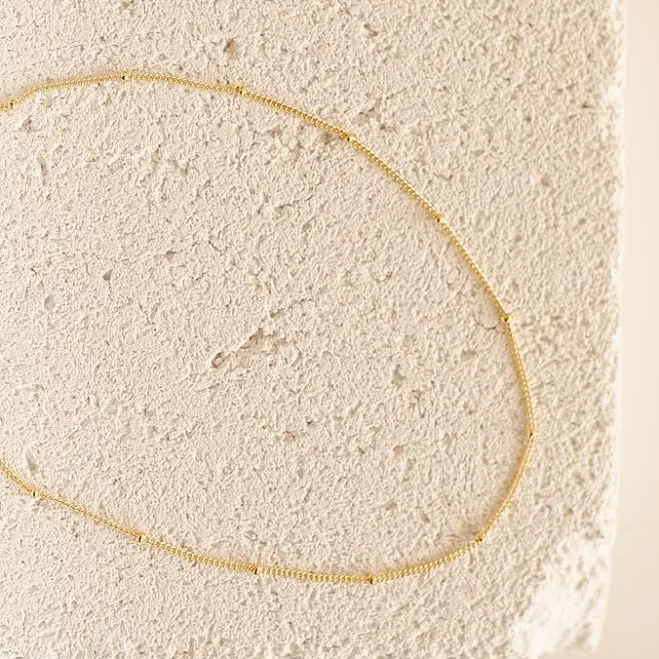 accessory Caitlyn Minimalist Dainty Satellite Beaded Chain Layering Bracelet in 18K Gold Caitlyn Minimalist $25.5