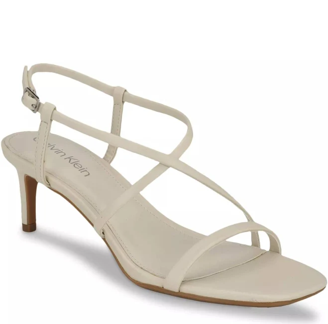 shoes Calvin Klein Women's Ishaya Strappy Low Stiletto Sandals DSW $89.99
