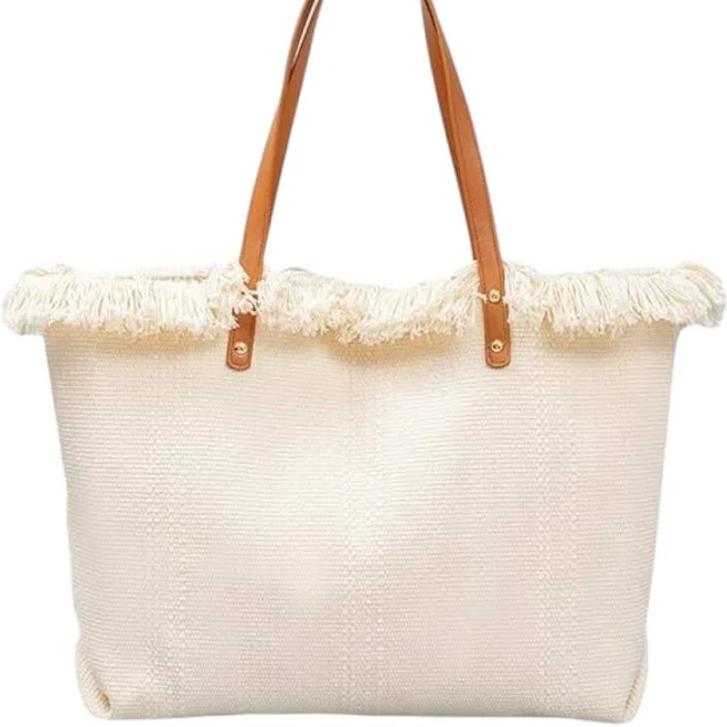 bag Canvas Tote Bag with Tassel Trim www.STPgoods.com $20