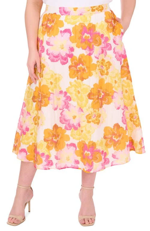 skirt Cece Women's Floral Print Midi Skirt Nordstrom $89