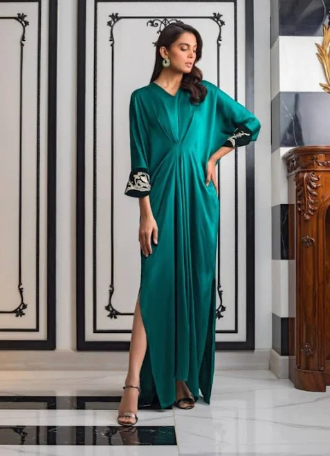dress Charmeuse Kaftan UAE Fashion Designers $364