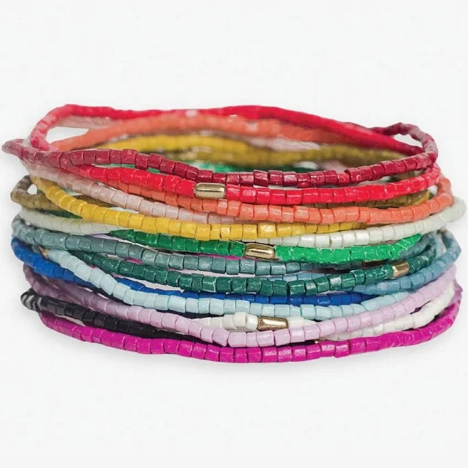 accessory Chelsea 18 Strand Luxe Beaded Stretch Bracelet Set Freshie & Zero $40