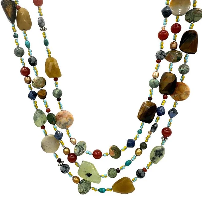 accessory Chunky Beaded Gemstone Necklace Michal Golan $78