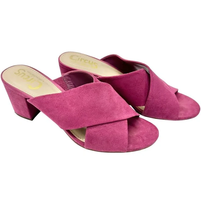 shoes Circus By Sam Edelman Mules Womens Size 8 M Stevie Pink Suede Block eBay - tiffanystreasurestrinkets $28