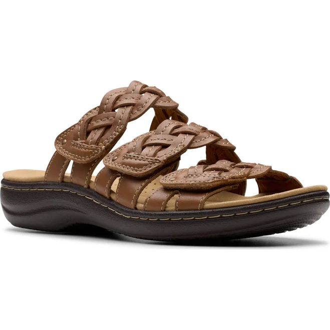 shoes Clarks Women's Laurieann Rio Leather Slip-On Sandals Macy's $70