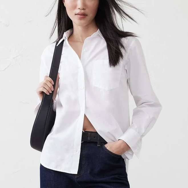 top Classic Poplin Shirt Banana Republic Factory $42