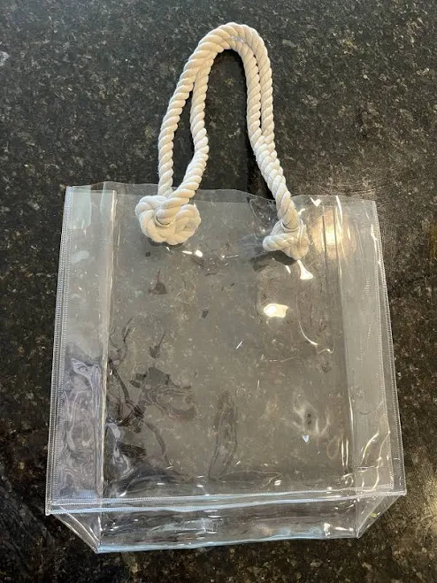 bag Clear Vinyl Beach Tote Bag Rope Handles See Through Concert Shoulder eBay - wandl_ki $12.74