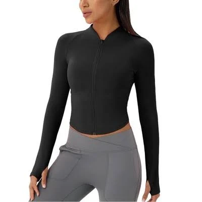 top Coolmee Women's Lightweight Cropped Full Zip Workout Jacket Target $35.99