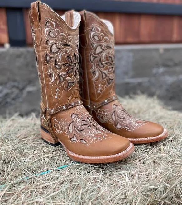 shoes Cowhide Embroidered Square Toe Etsy - KikasArtesanal $119.84